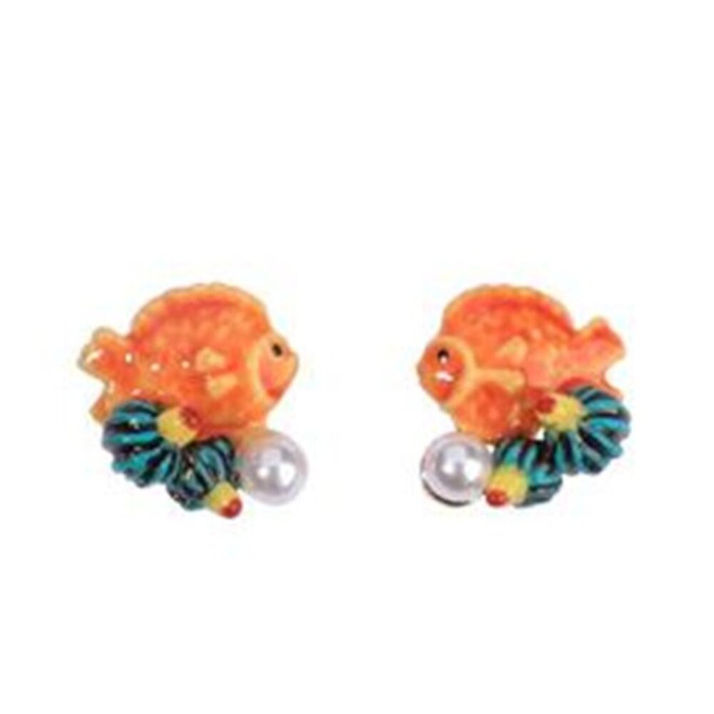 Les Nereides Exoplanet Fish Stud Earrings